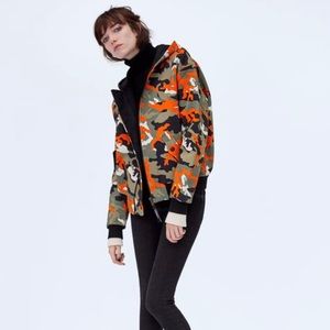 NWT Zara Womens Fall Edition Special Garment Camo Jacket Size S